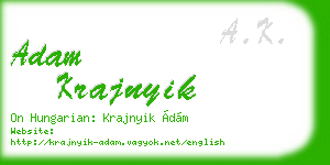 adam krajnyik business card
